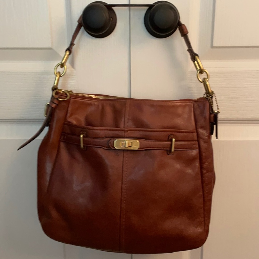 Coach Chelsea Ashlyn hobo bag walnut leather
